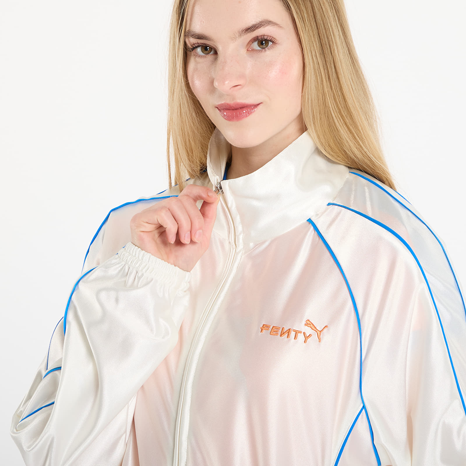 Men's jackets Puma x FENTY T7 Piping Track Jacket UNISEX Warm White