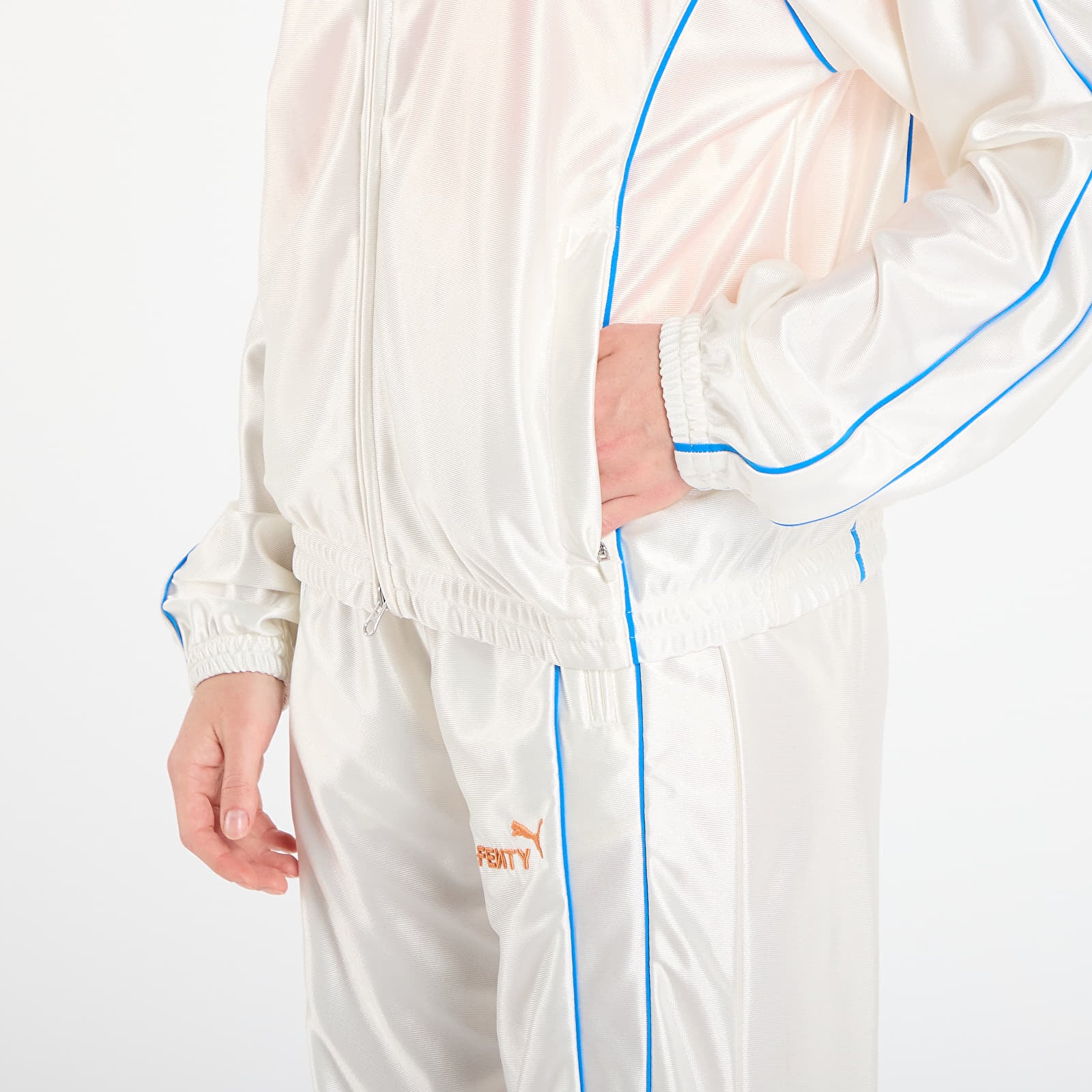 Men's jackets Puma x FENTY T7 Piping Track Jacket UNISEX Warm White