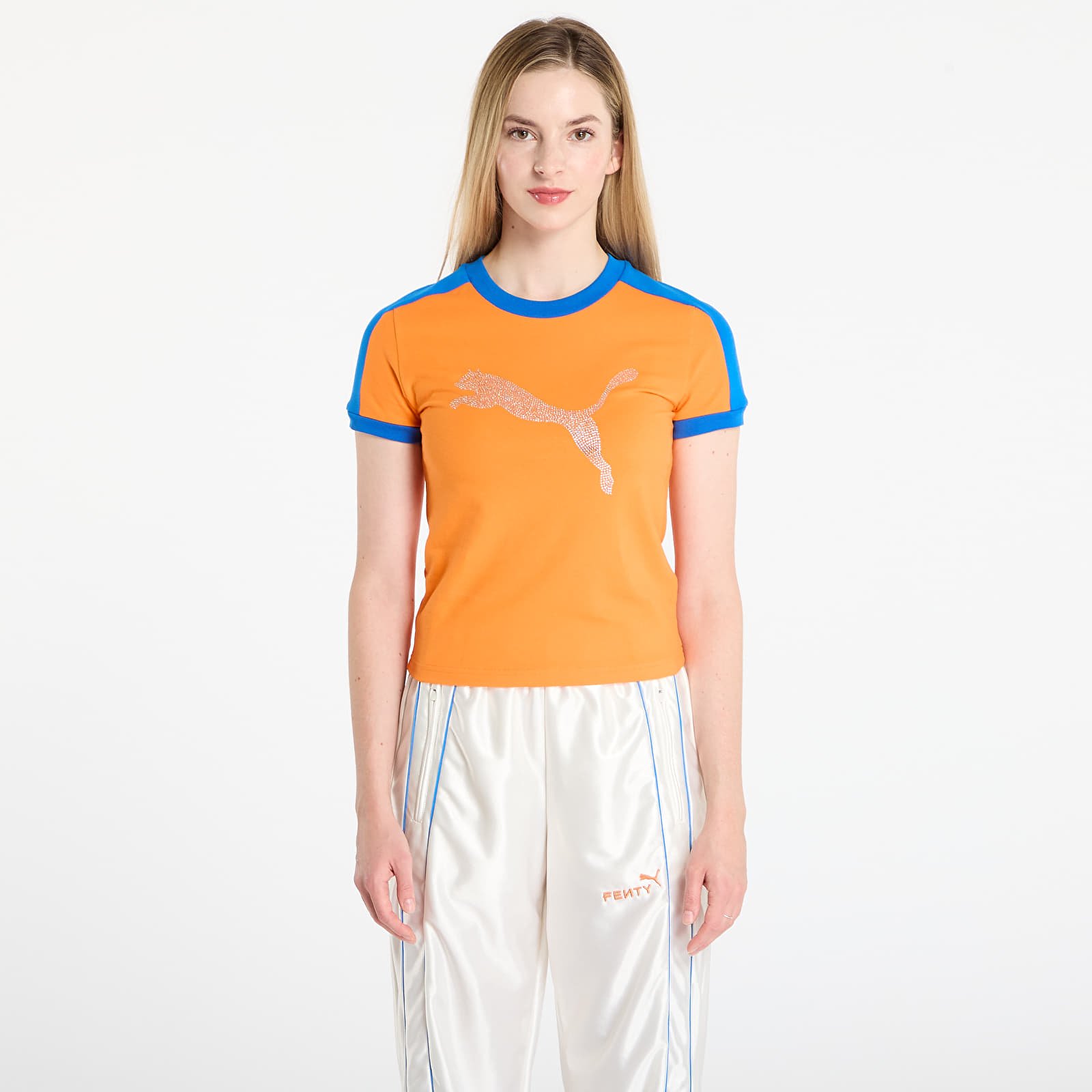 T-shirts de senhora Puma x FENTY T7 Slim Tee Rickie Orange