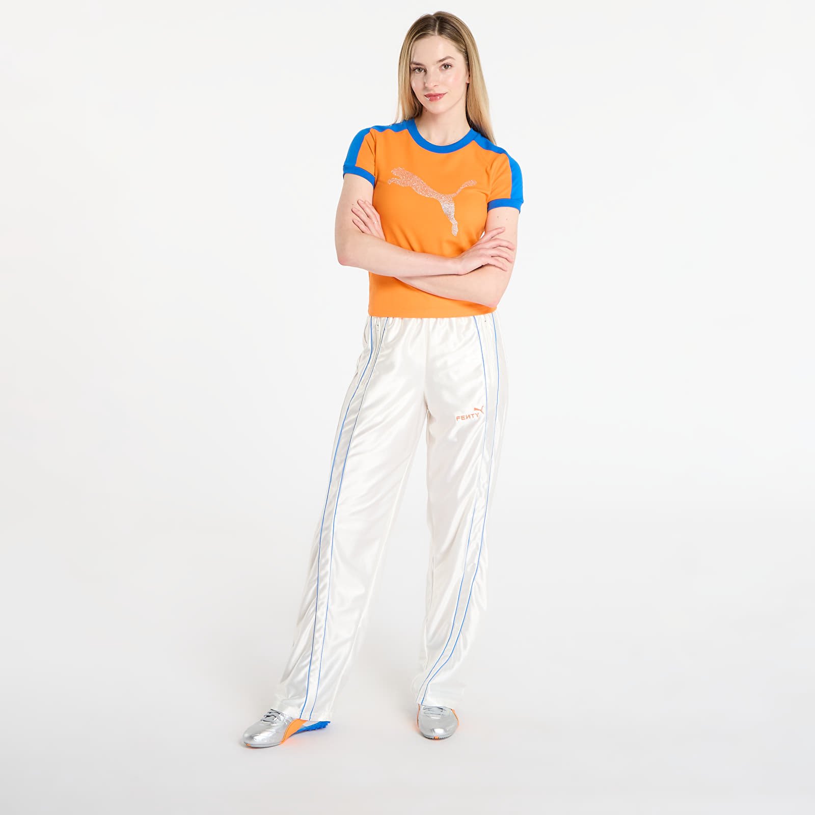 T-shirts de senhora Puma x FENTY T7 Slim Tee Rickie Orange