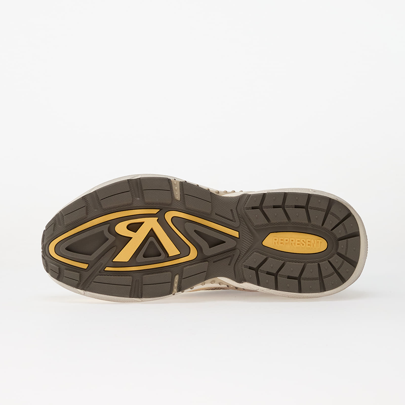 Pánske tenisky a topánky REPRESENT Storm Runner Taupe/ Yellow