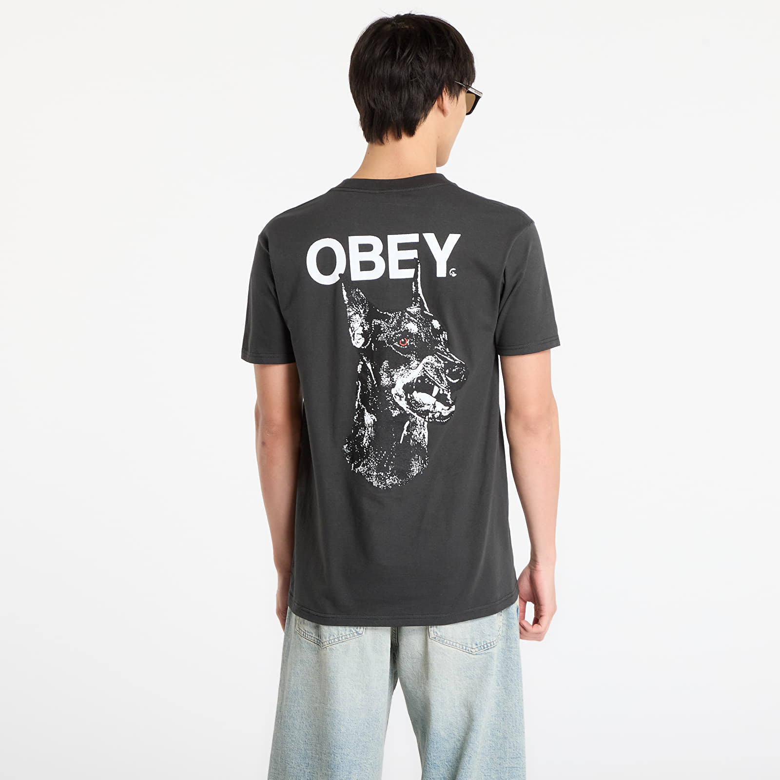 Pánská trička OBEY Doberman Classic T-Shirt Vintage Black