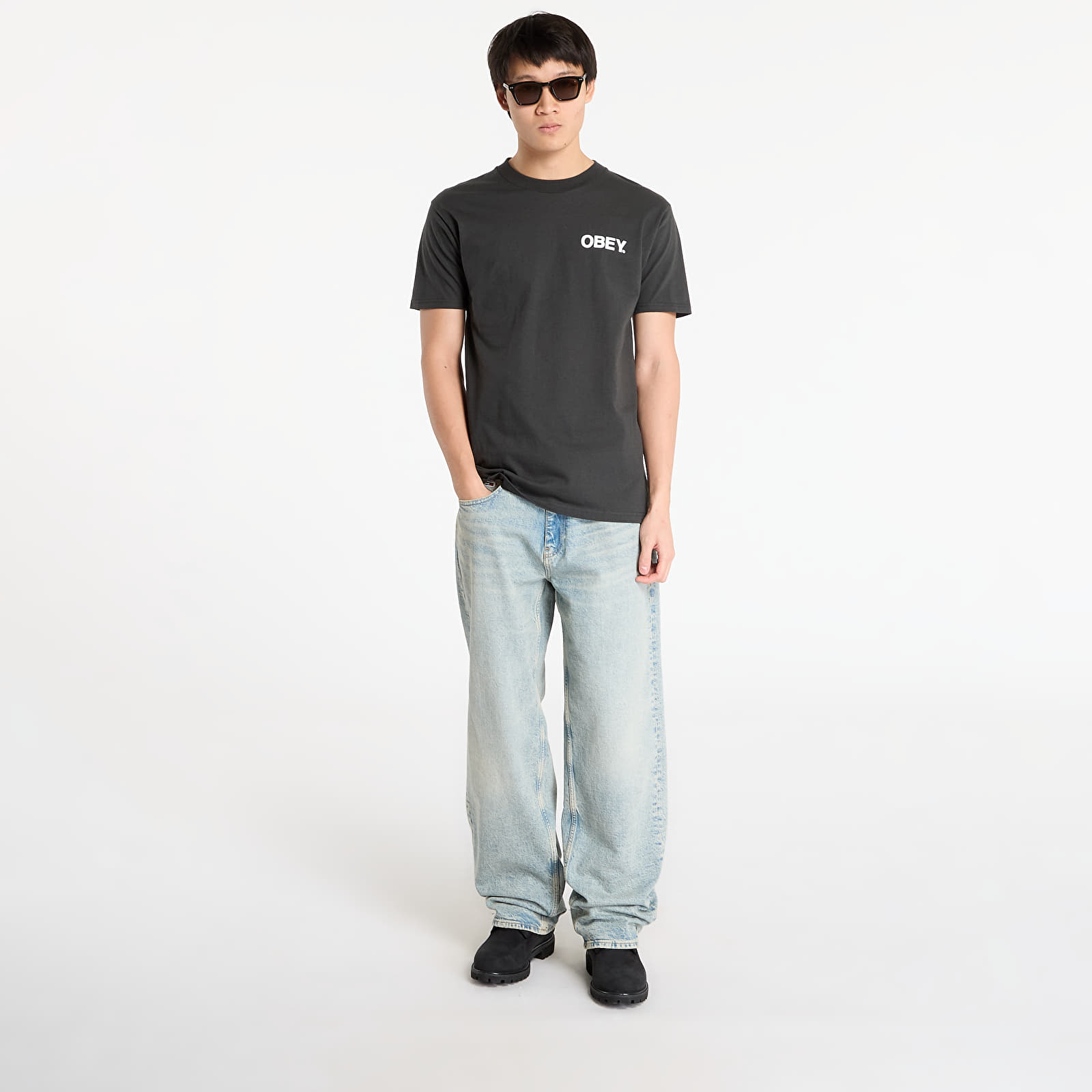 Pánská trička OBEY Doberman Classic T-Shirt Vintage Black