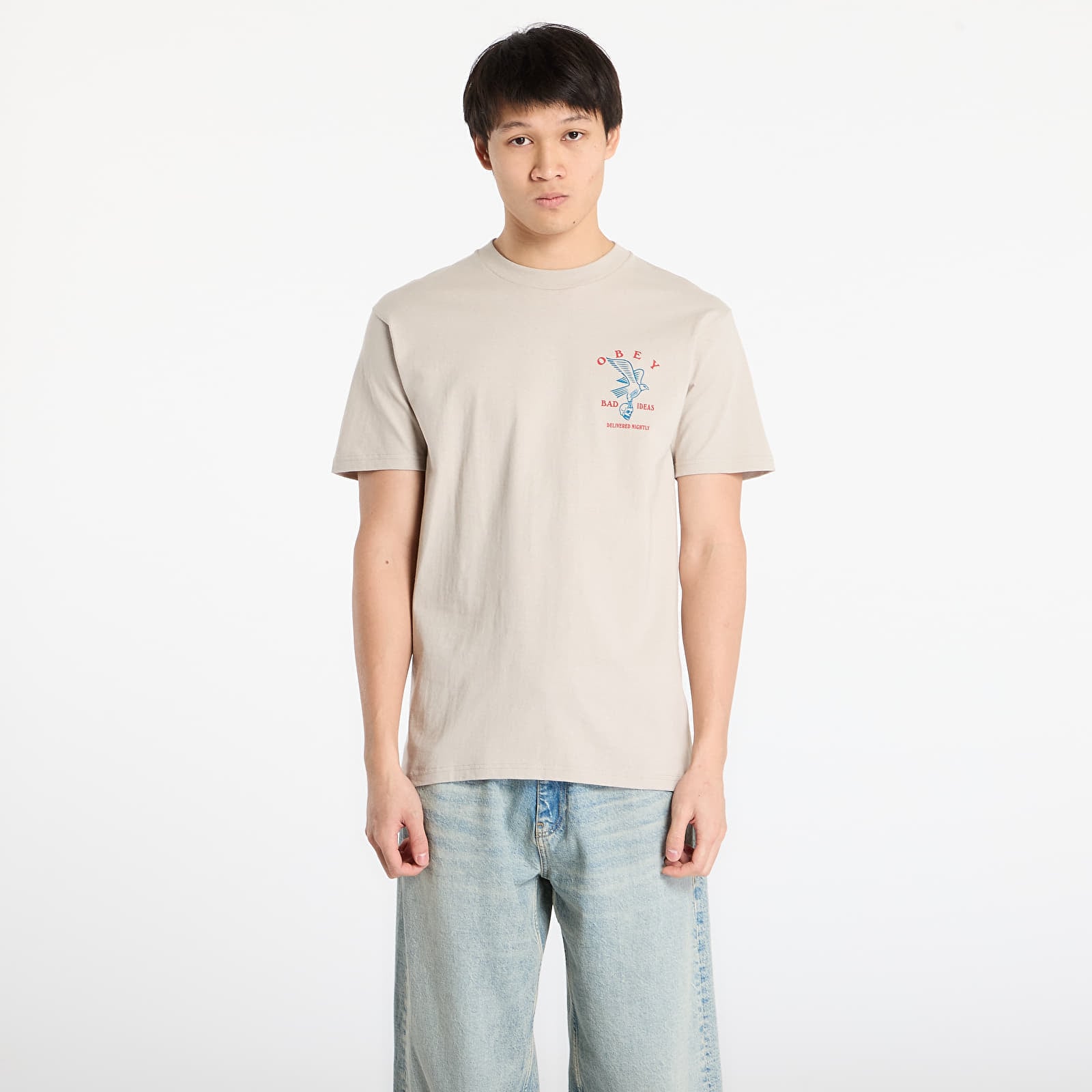 Tricou OBEY Bad Ideas Eagle Classic T-Shirt Silver Grey XL