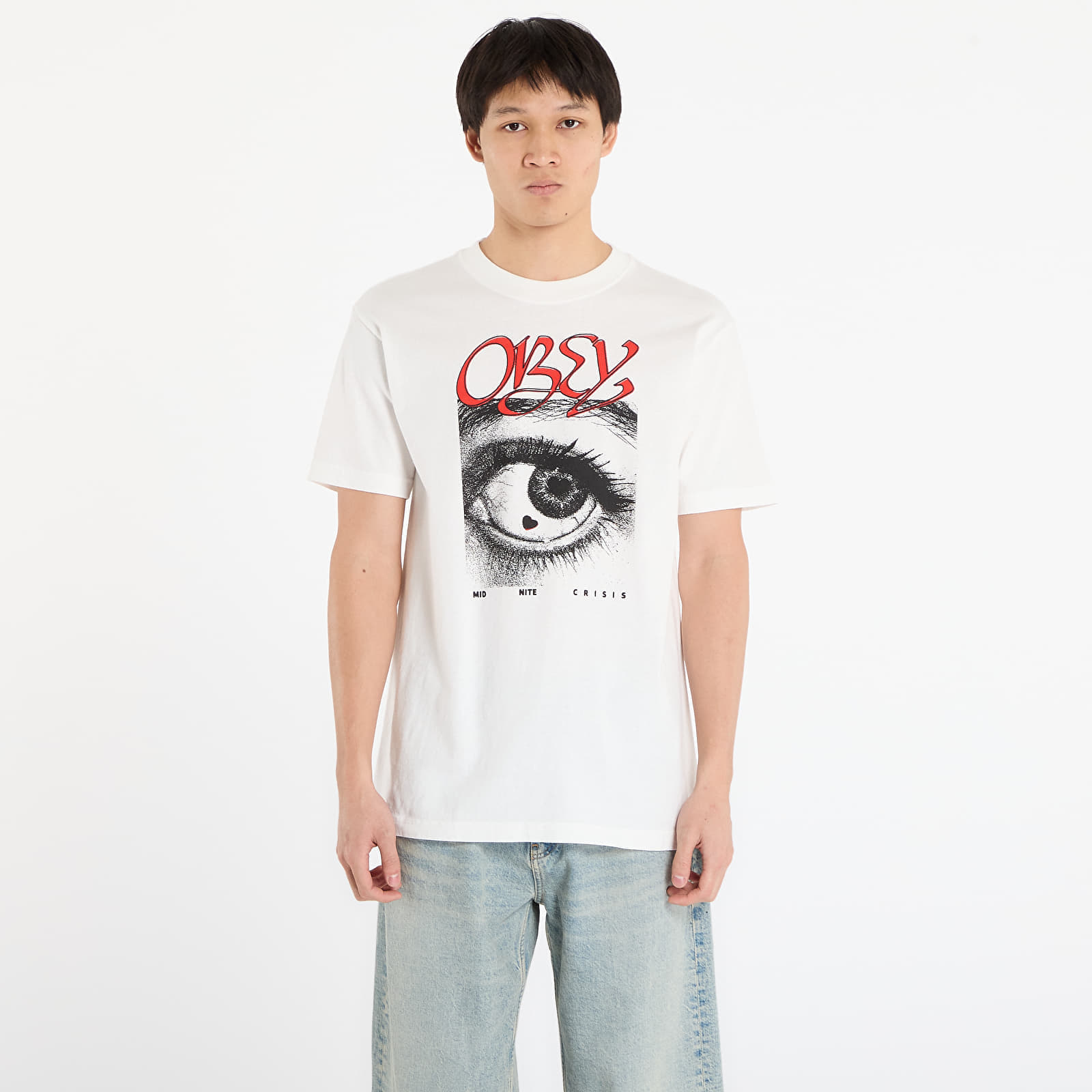 Тениска OBEY Midnite Crisis T-Shirt Pigment Vintage White XL