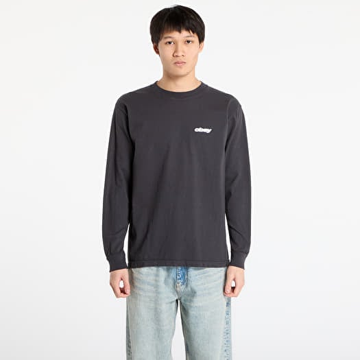 T-krekls OBEY Star Long Sleeved T-Shirt. Pigment True Vintage Black