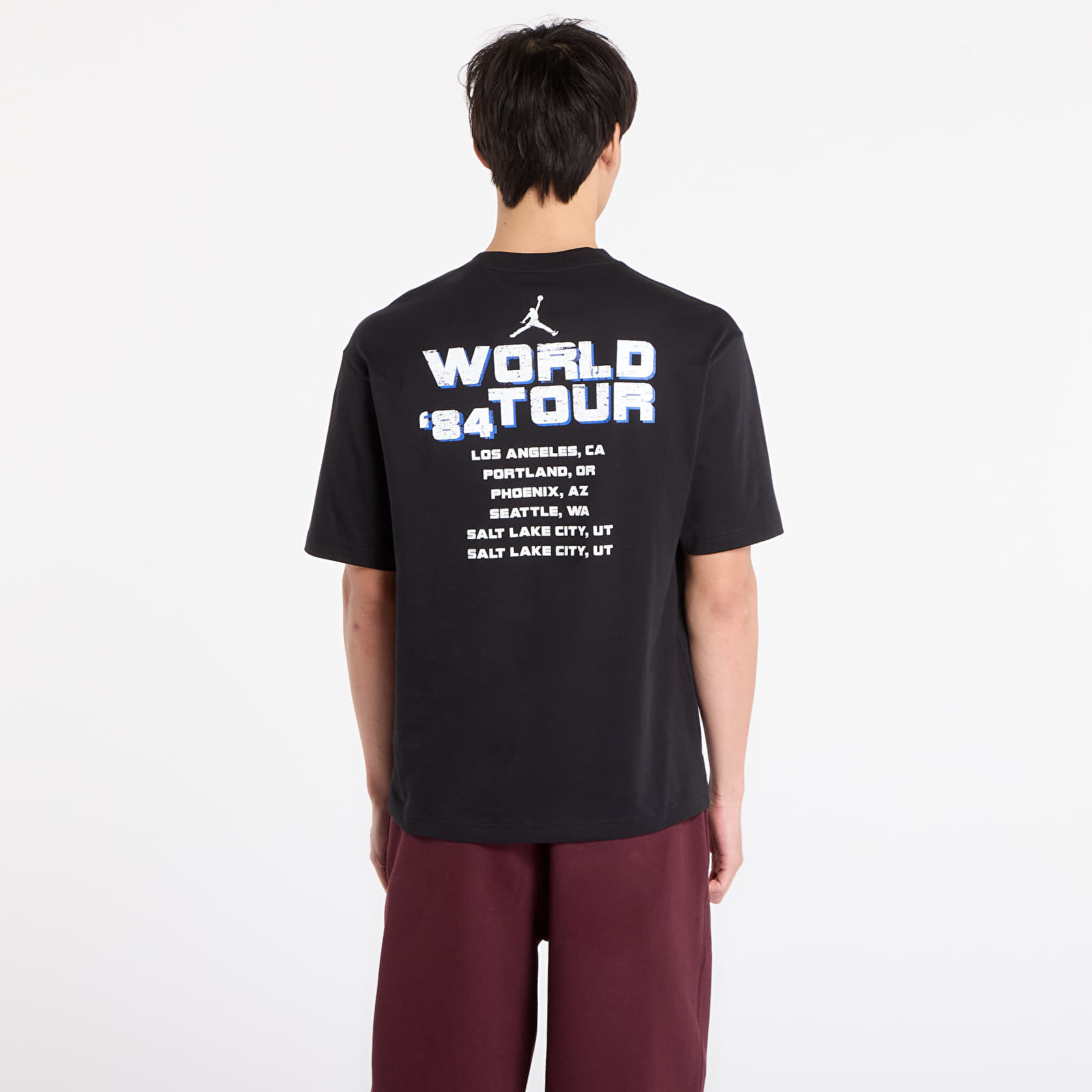 Trička Jordan M NC World Tour SS Crew Black