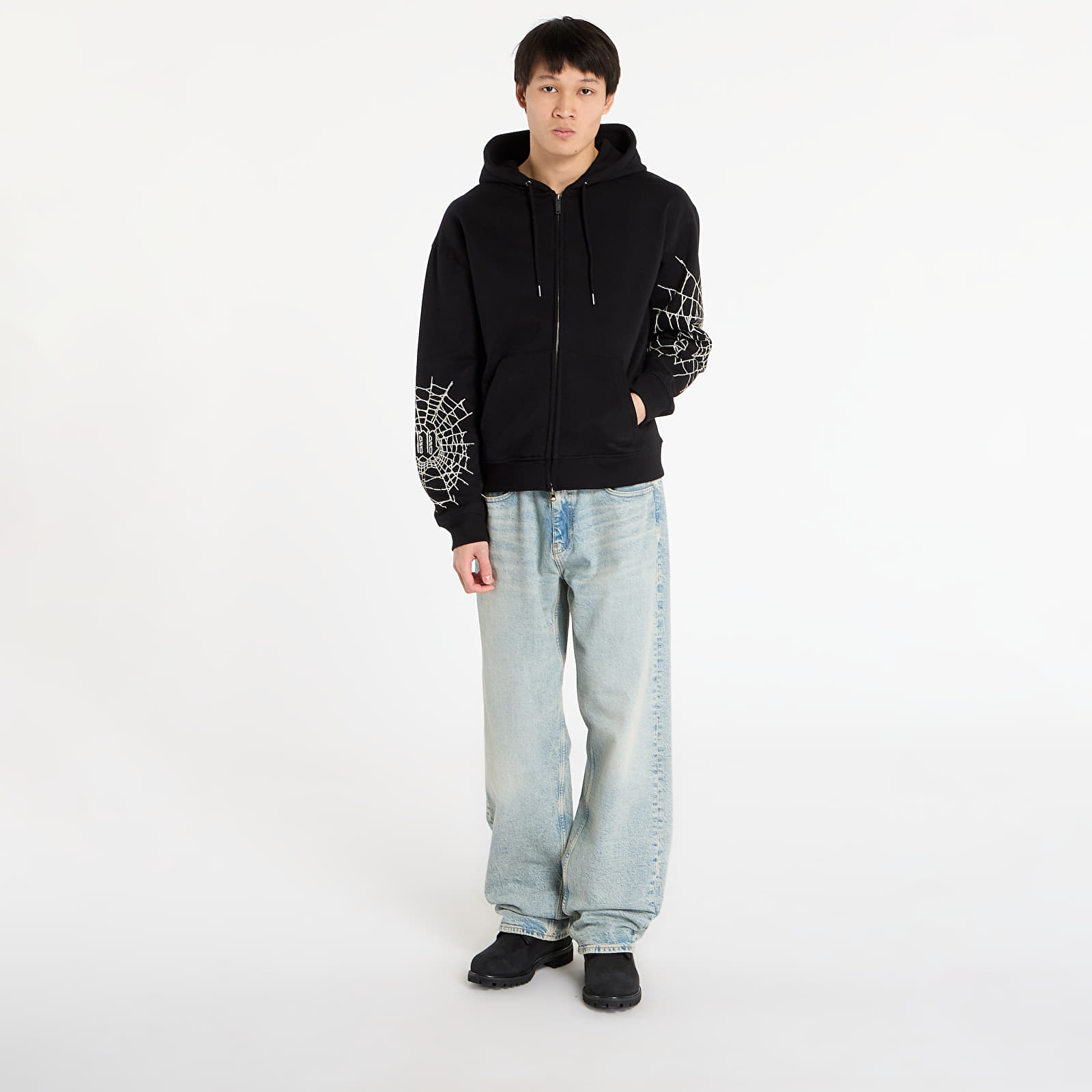 Hoodies voor heren Wasted Paris M Authentic Zip Hoodie Black