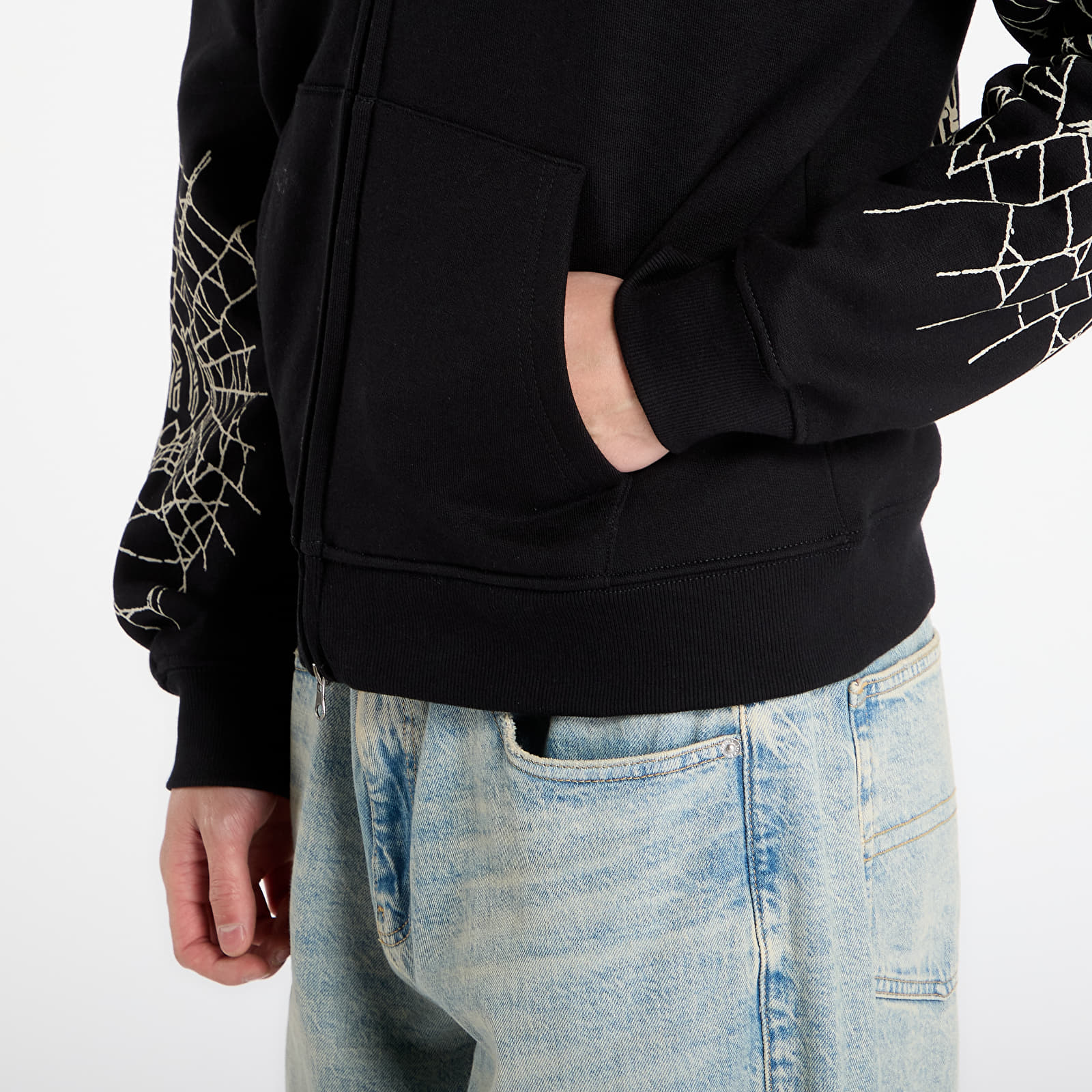 Hoodies voor heren Wasted Paris M Authentic Zip Hoodie Black