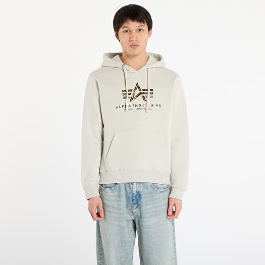 Sweatshirt Alpha Industries Basic Hoodie BL Effect Print Stone