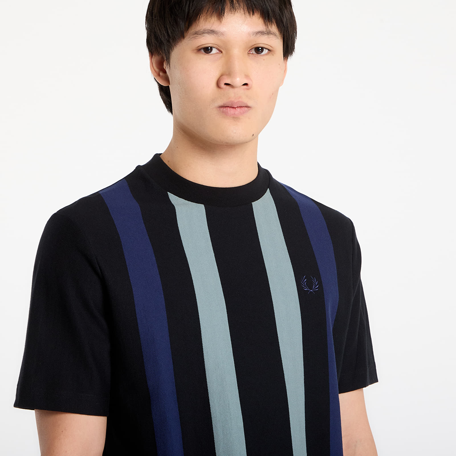 Meeste T-särgid FRED PERRY Vertical Stripe T-Shirt Black
