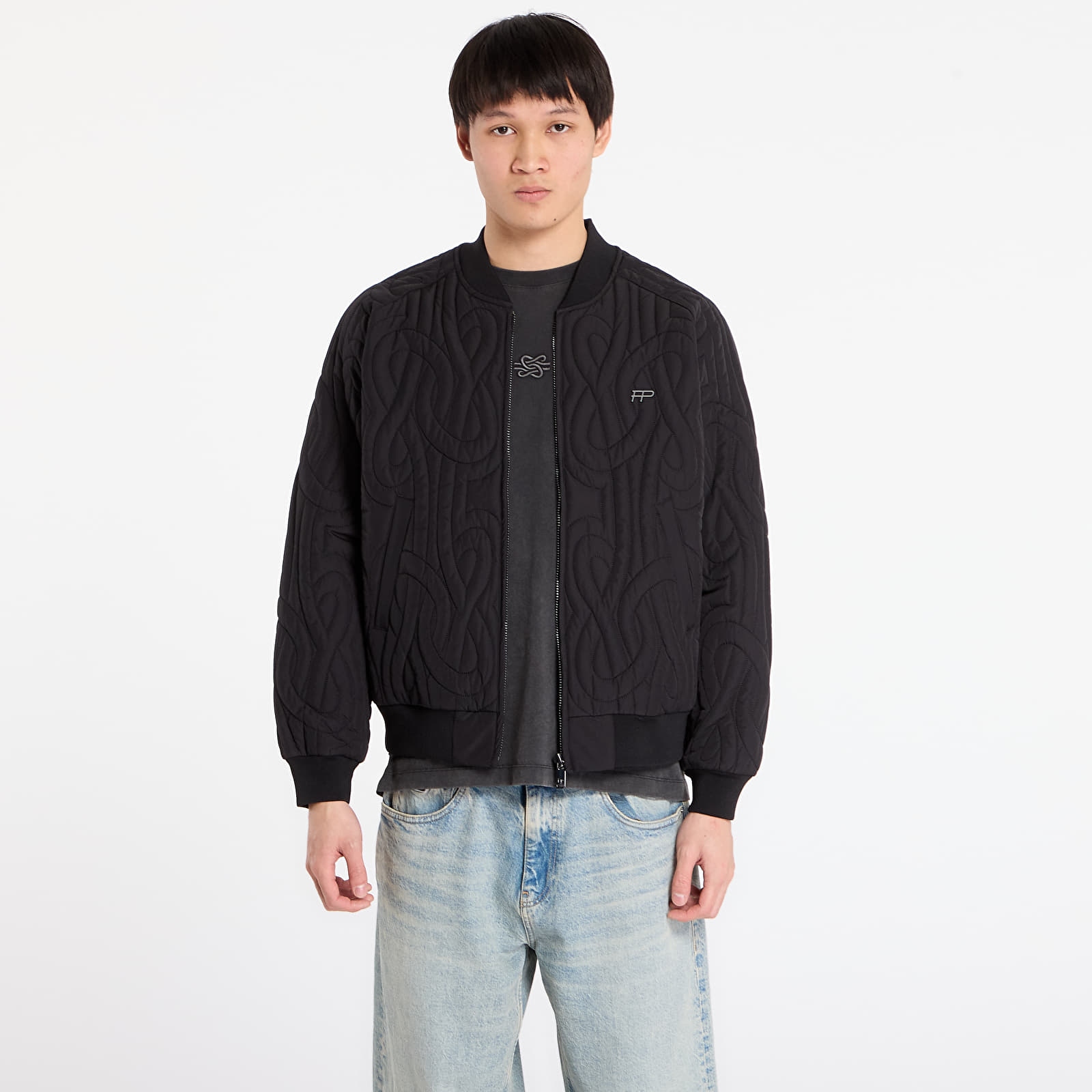 Ανδρικά σακάκια Filling Pieces Bomber Quilted Black