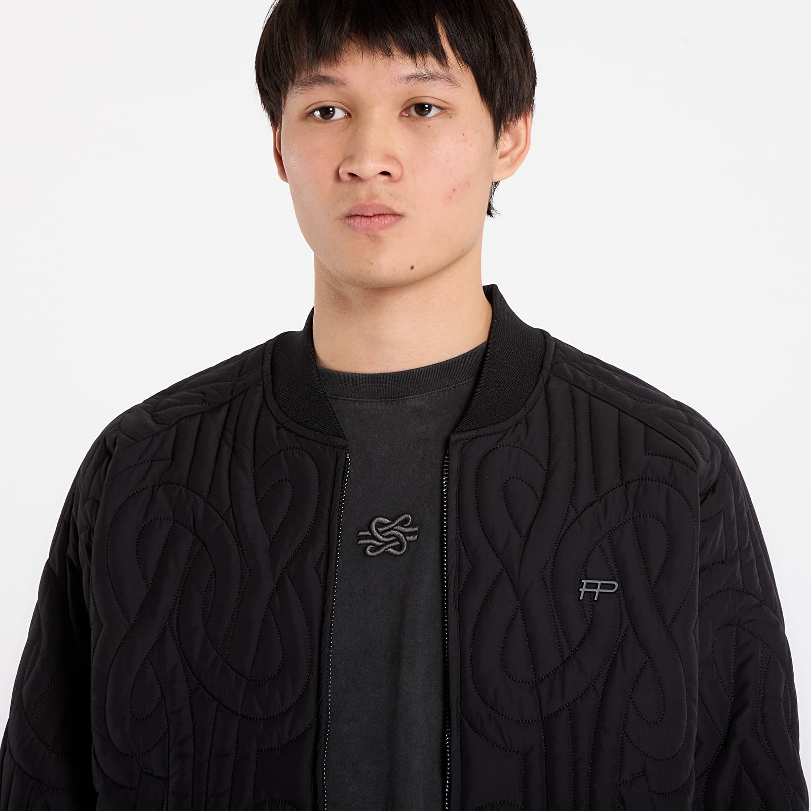 Ανδρικά σακάκια Filling Pieces Bomber Quilted Black
