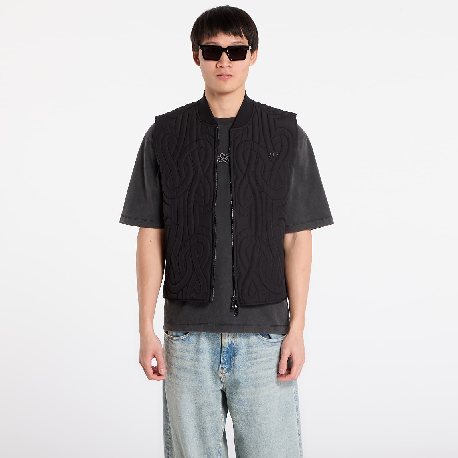 Coletes para homem Filling Pieces Quilted Vest Black