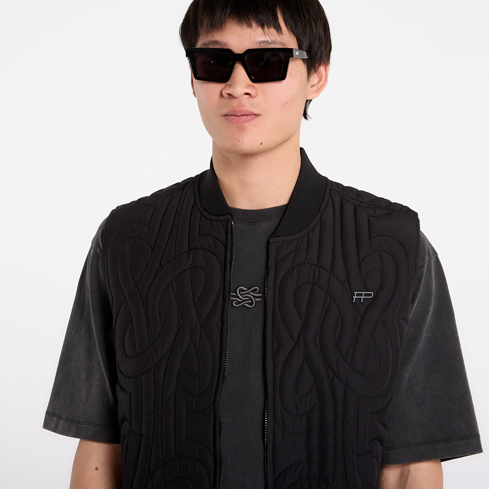 Coletes para homem Filling Pieces Quilted Vest Black