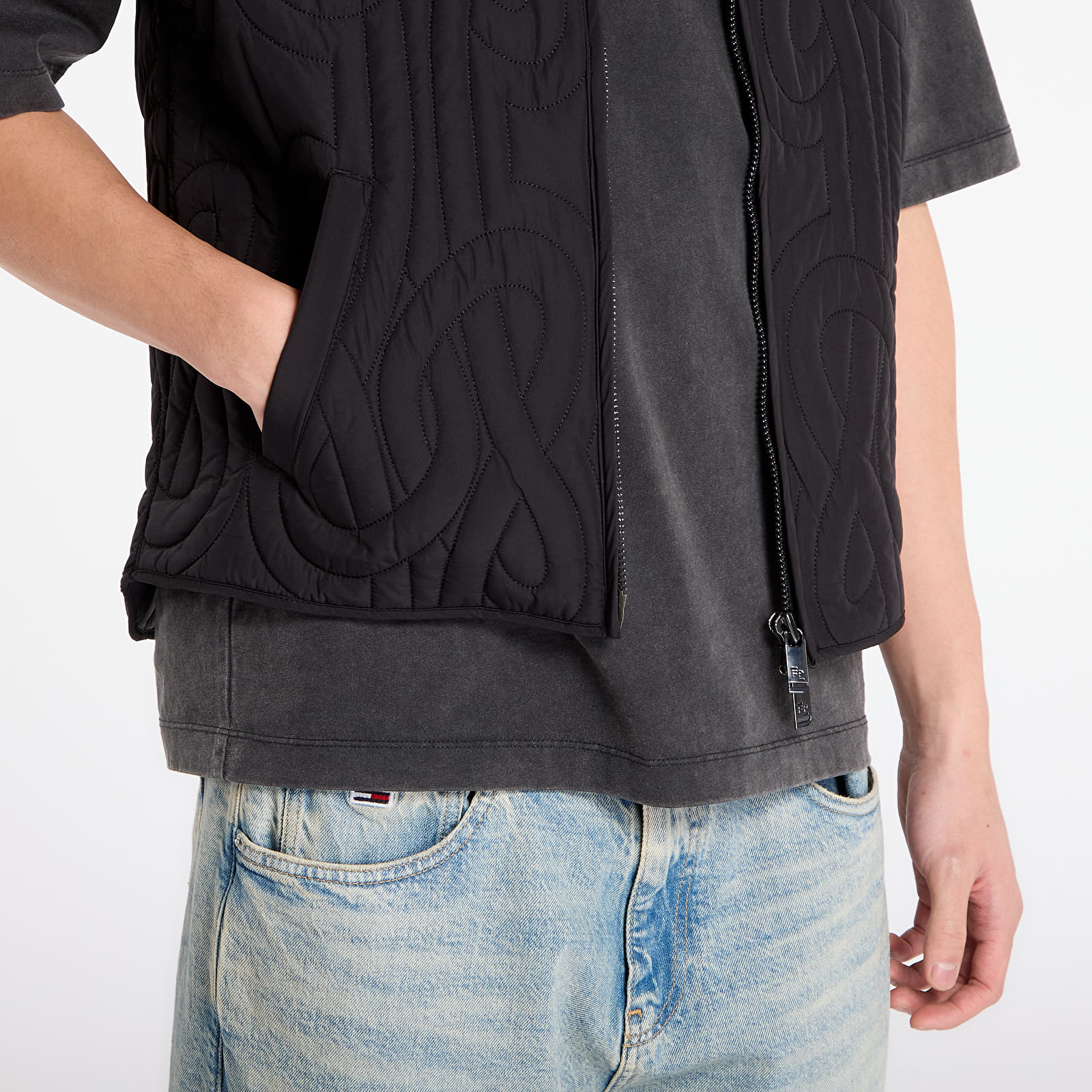 Coletes para homem Filling Pieces Quilted Vest Black