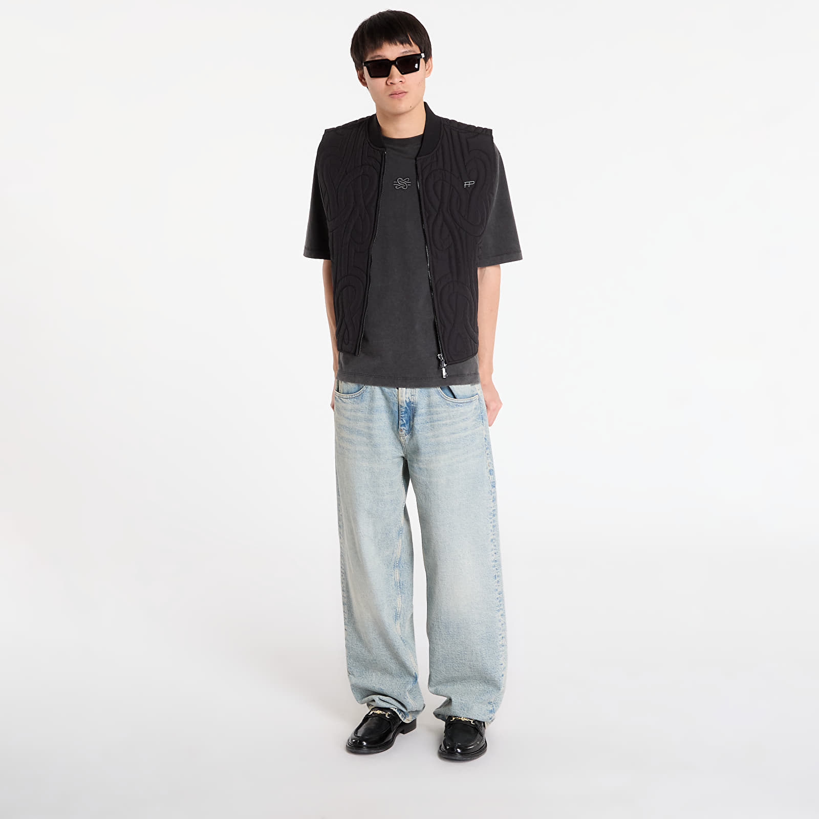 Coletes para homem Filling Pieces Quilted Vest Black