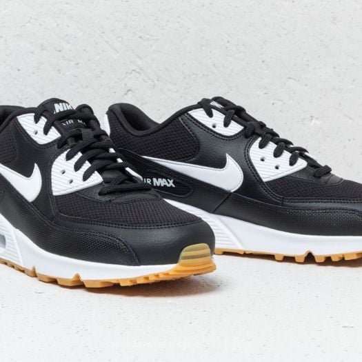 Nike women's air max 90 outlet shoes - black/white/gum