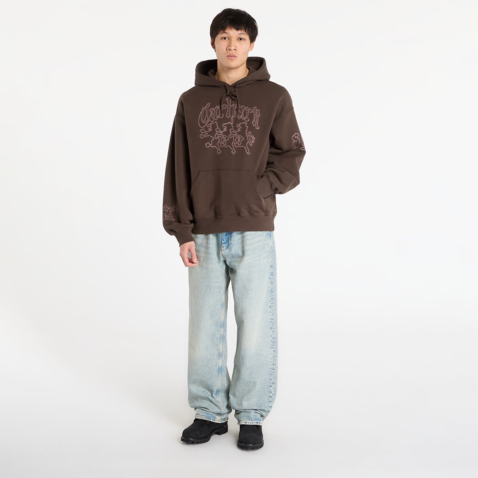 Sweatshirts Carhartt WIP Hooded Hackwork Sweat Vitola/ Glassy Pink