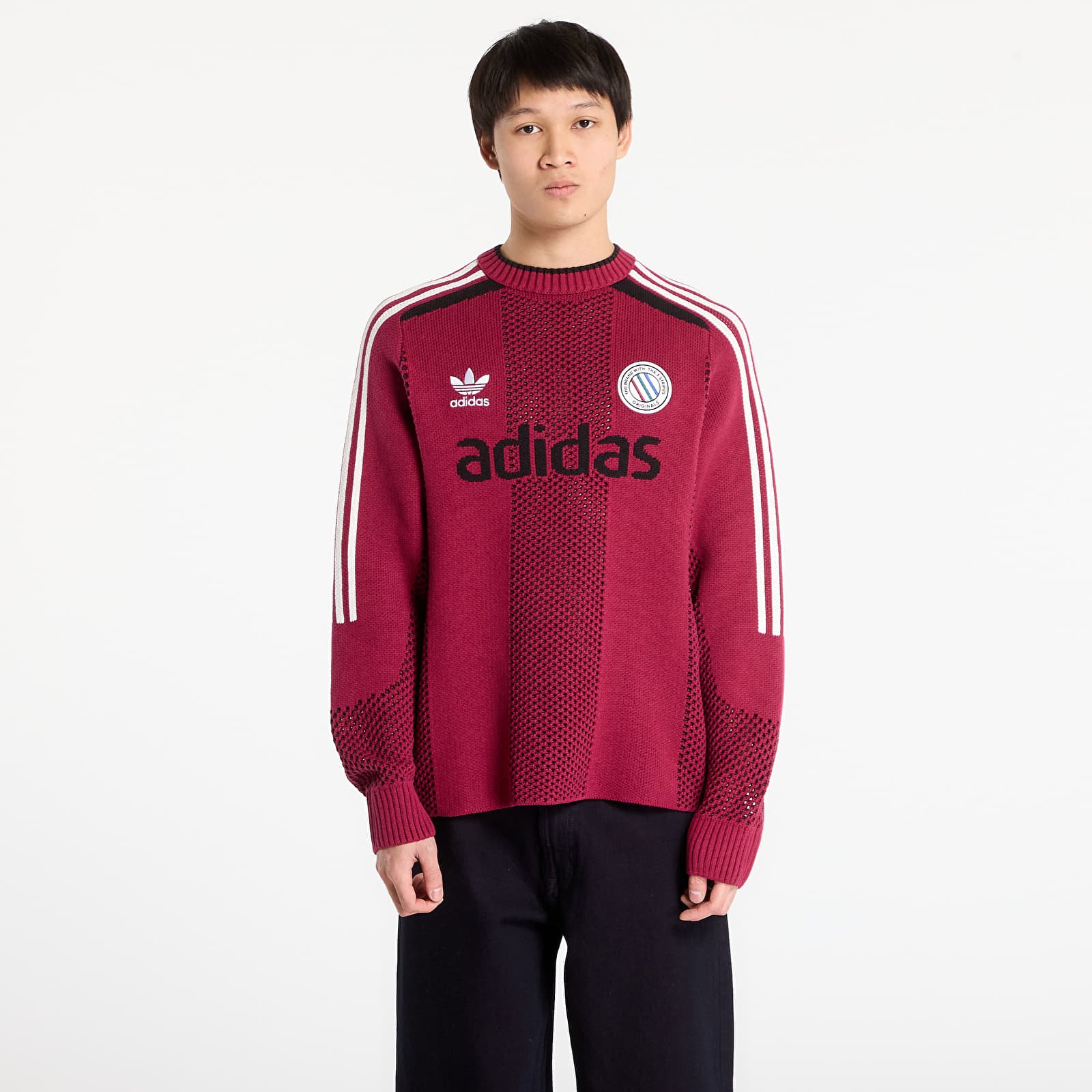 Camisolas adidas Adicolor Blokecore Longsleeves Light Weight Pullover UNISEX Legacy Burgundy
