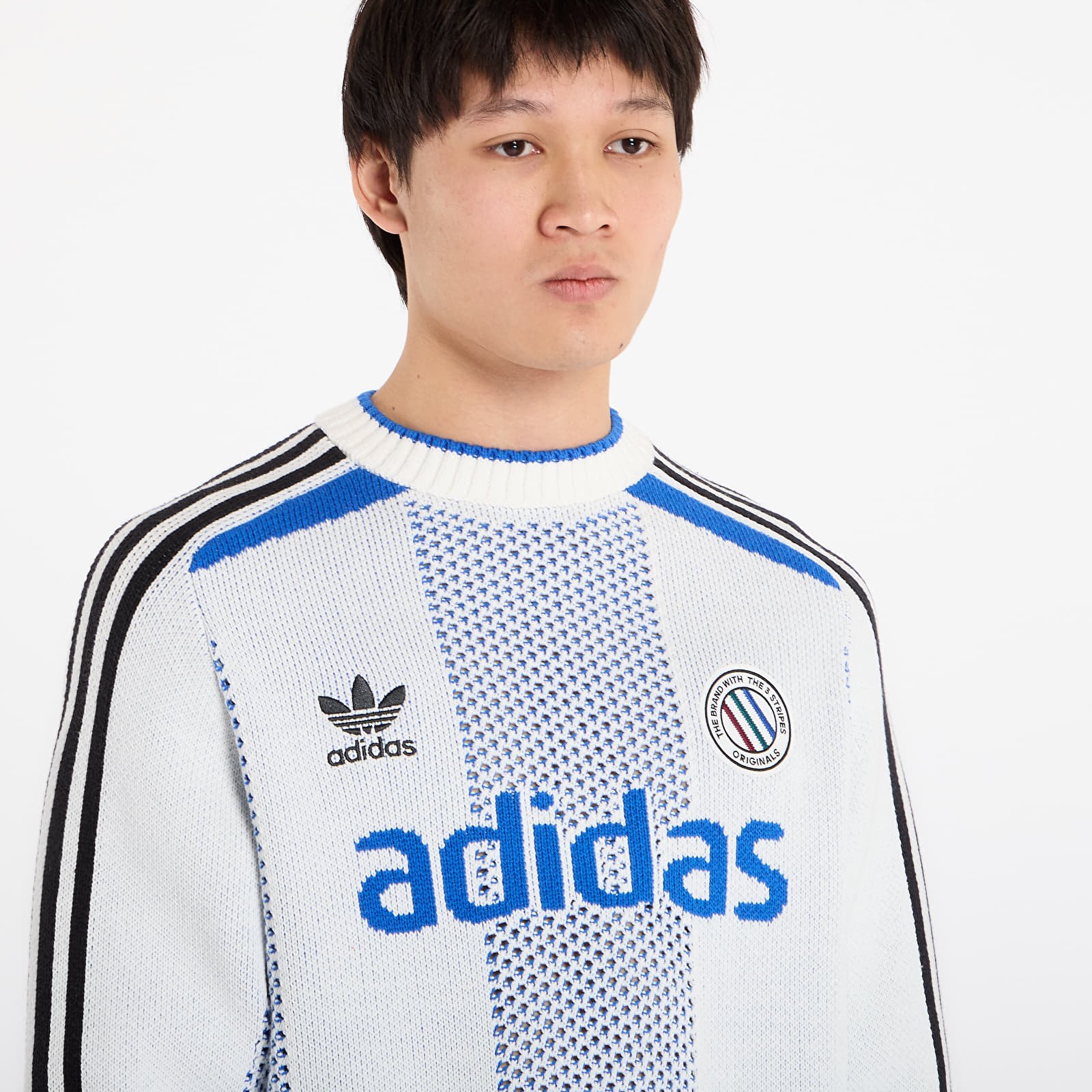 Pullover adidas Adicolor Blokecore Longsleeves Light Weight Pullover UNISEX White