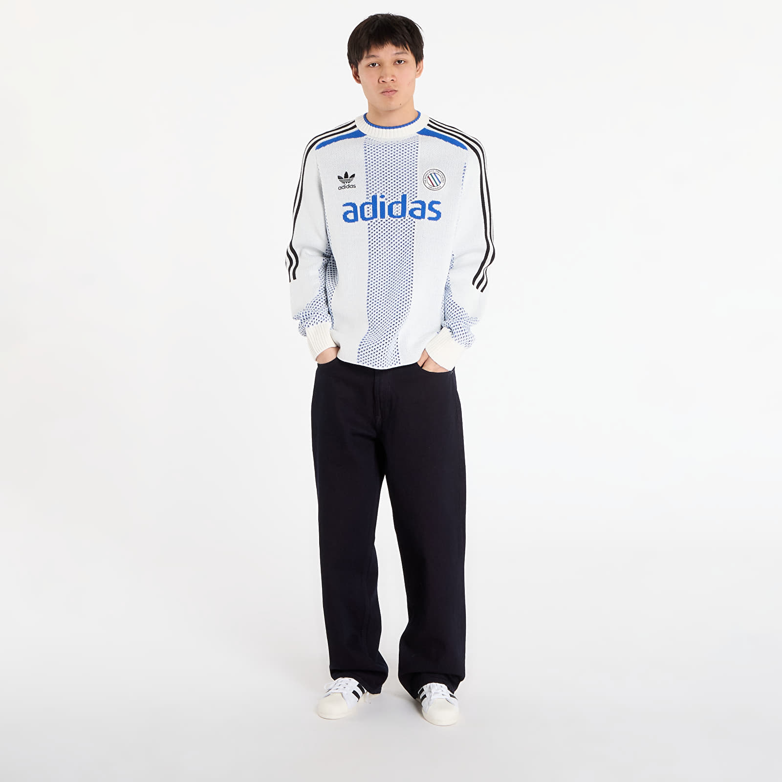 Pullover adidas Adicolor Blokecore Longsleeves Light Weight Pullover UNISEX White