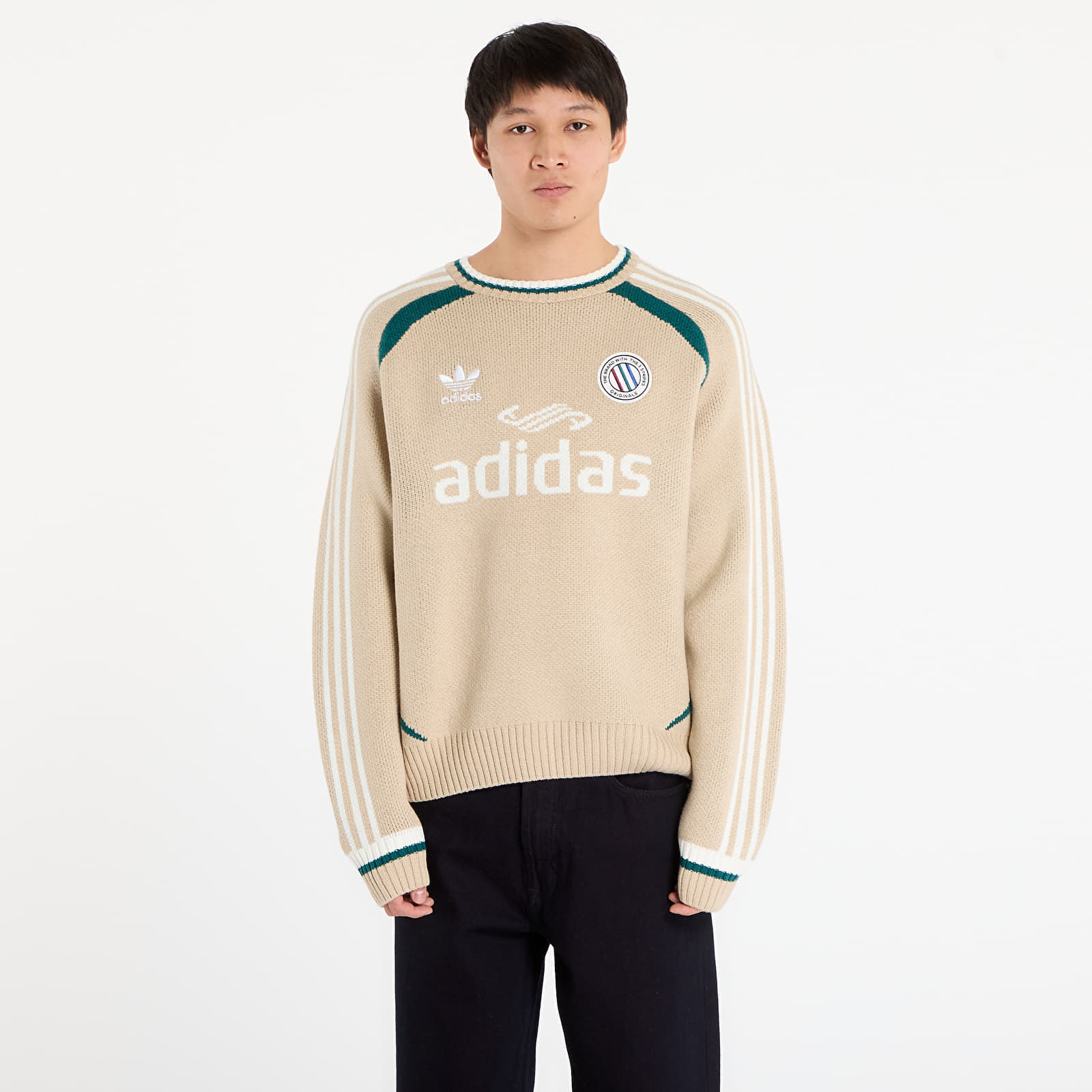 Суитшърт adidas Adicolor Blokecore Pullover UNISEX Wonder Beige XL
