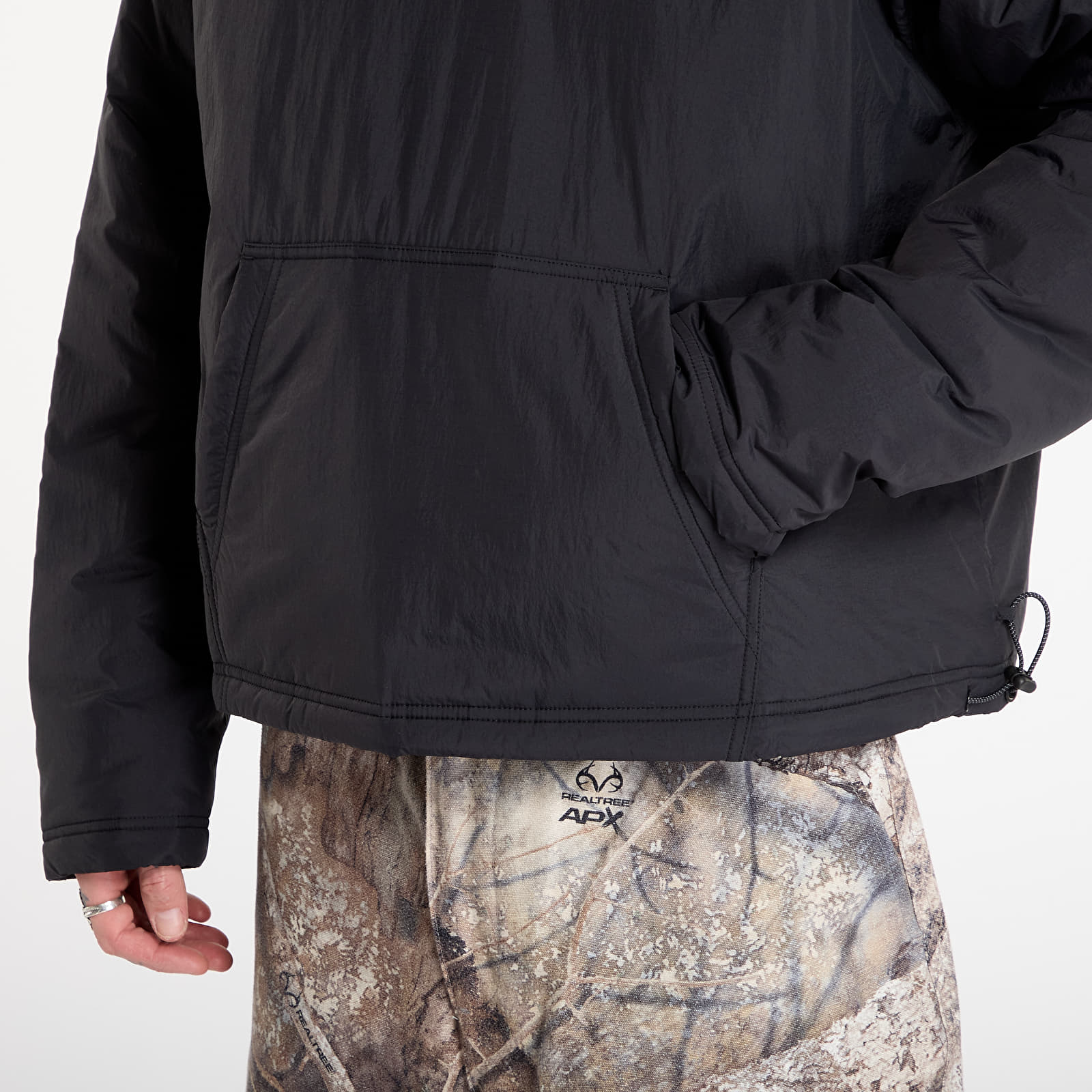 Joped Jordan Flight Men's Padded Mountainside Pullover Hoodie Black/ Dk Smoke Grey