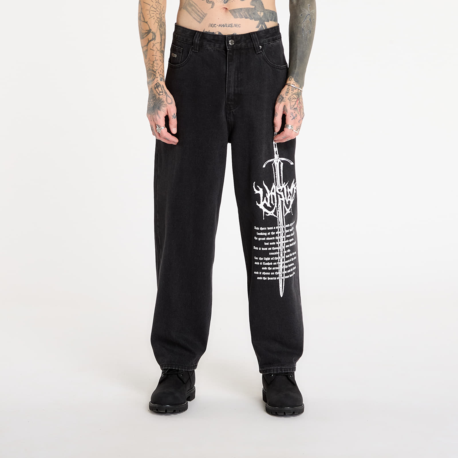 Broeken voor heren Wasted Paris M Sword Casper Pant Faded Black