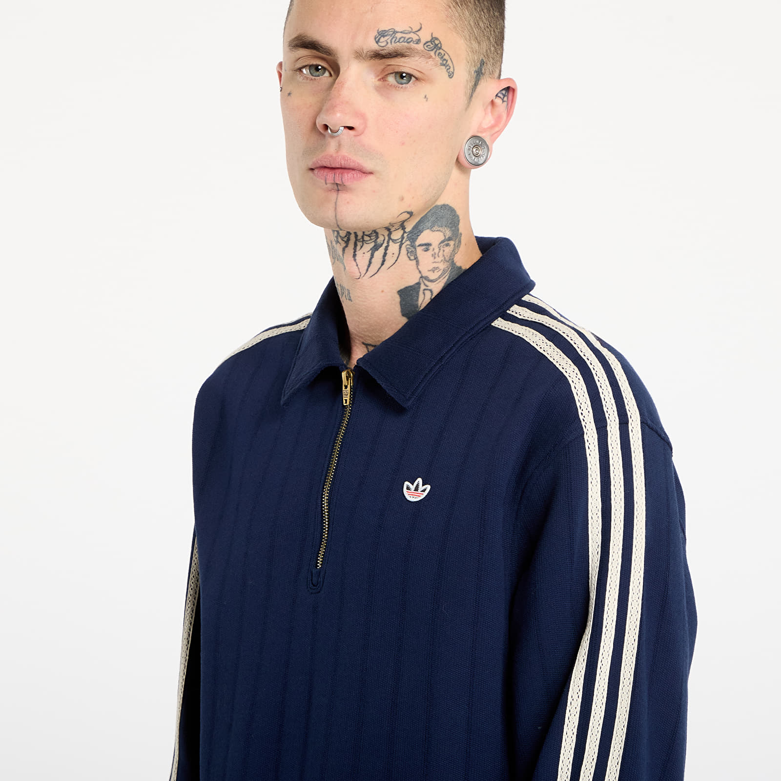 Mikiny adidas x Clot 1/4 Zip UNISEX Night Indigo