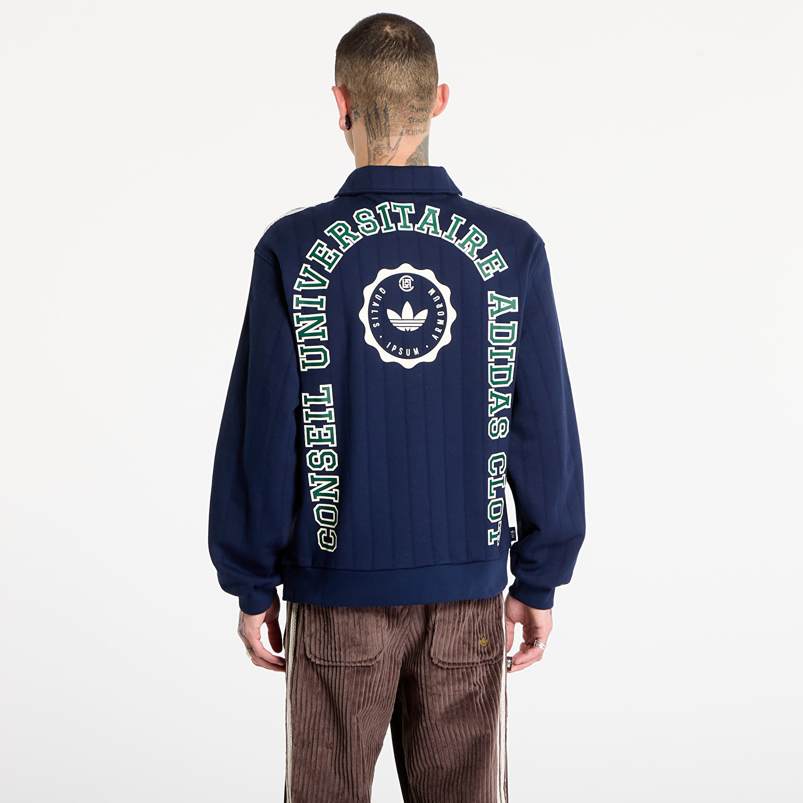 Mikiny adidas x Clot 1/4 Zip UNISEX Night Indigo