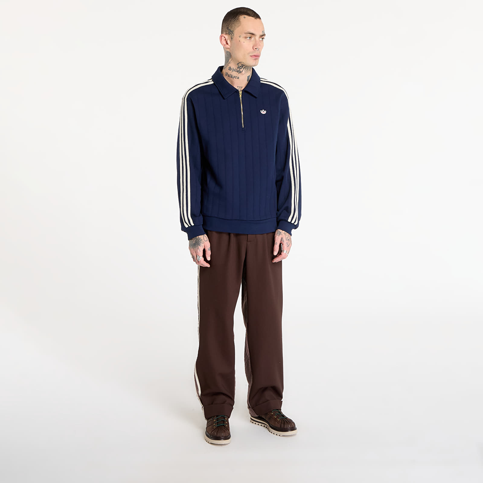 Mikiny adidas x Clot 1/4 Zip UNISEX Night Indigo