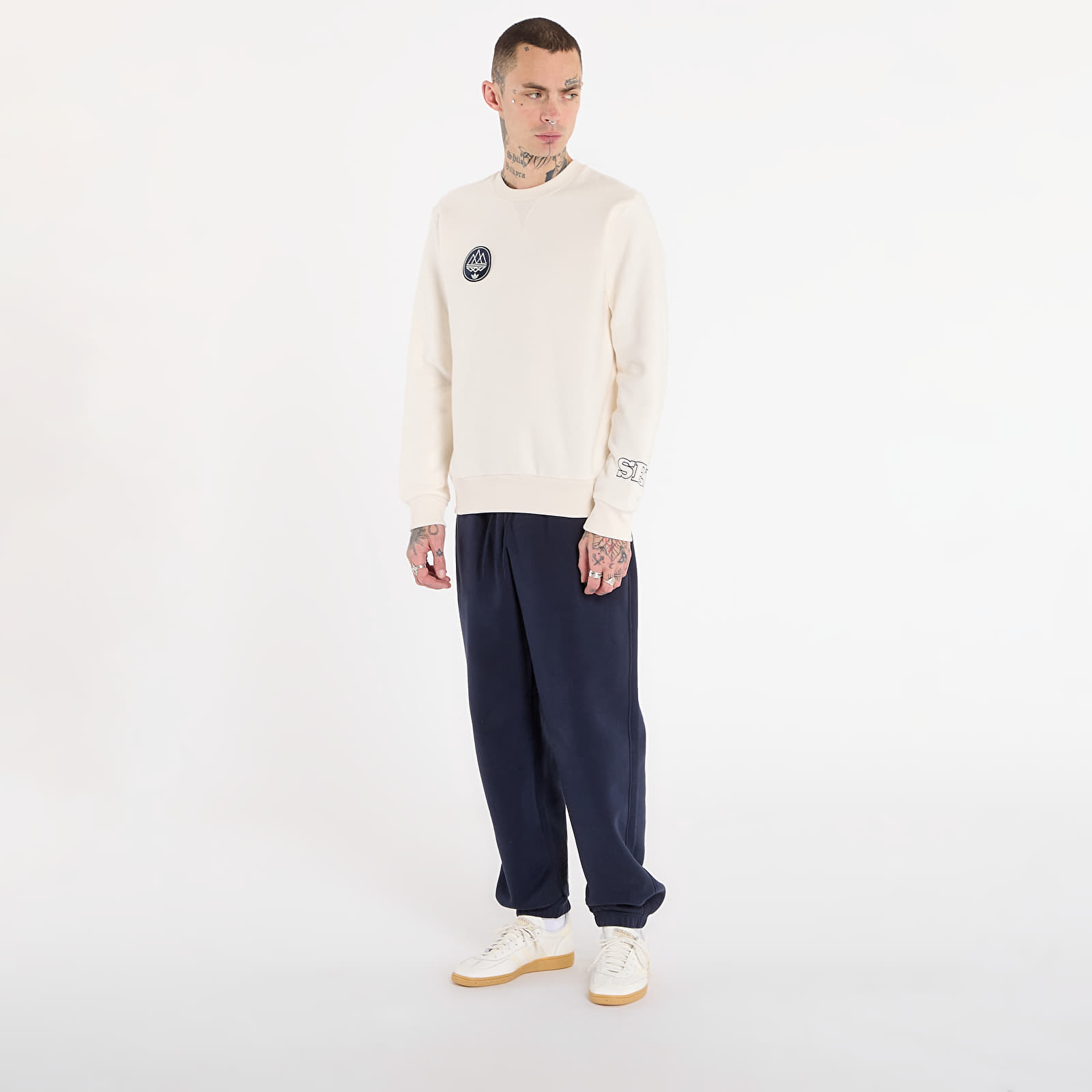 Pánské mikiny adidas Spezial Sweat Core White