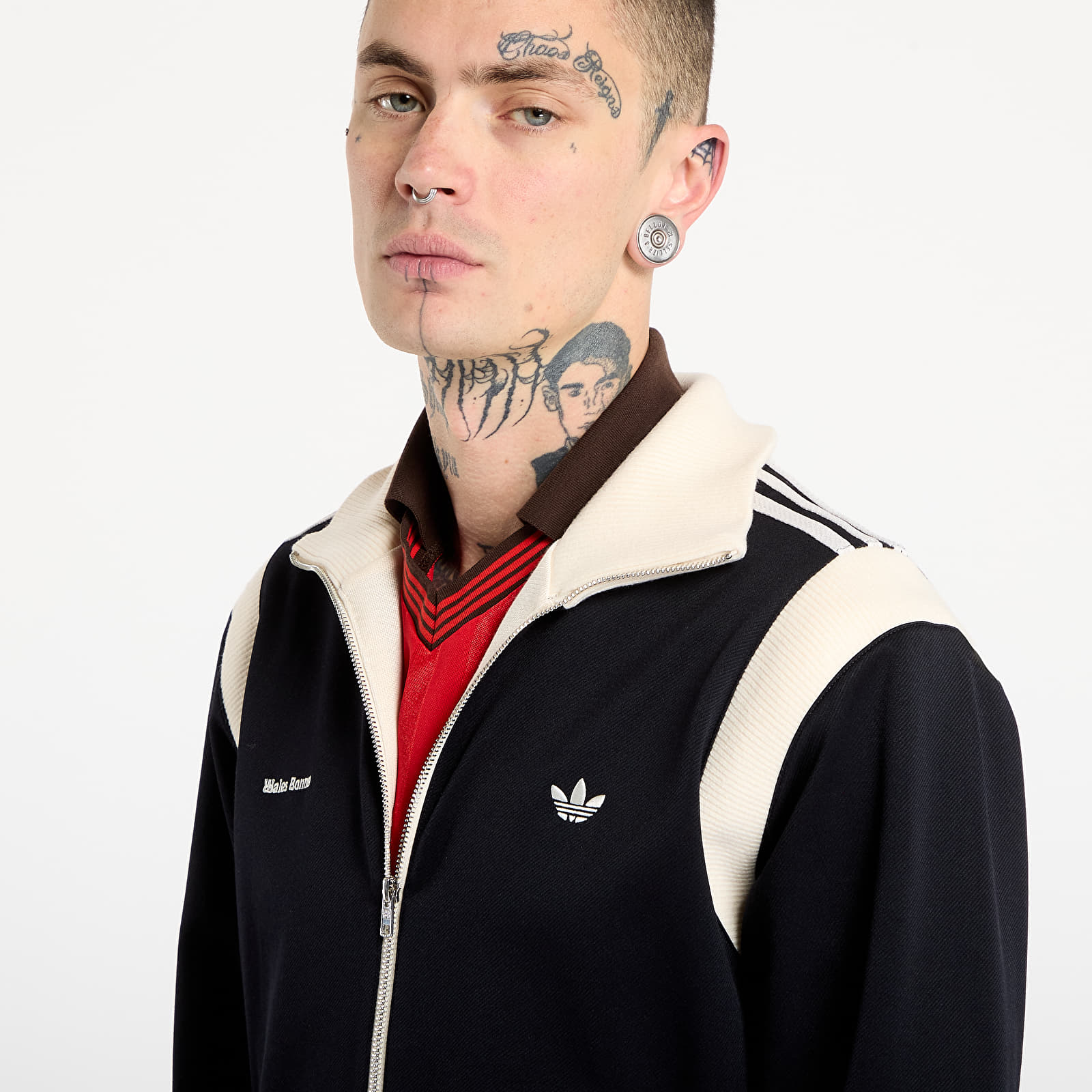 Чоловічі піджаки adidas x Wales Bonner Twill Track Top Night Navy/ Magic Beige/ Better Scarlet