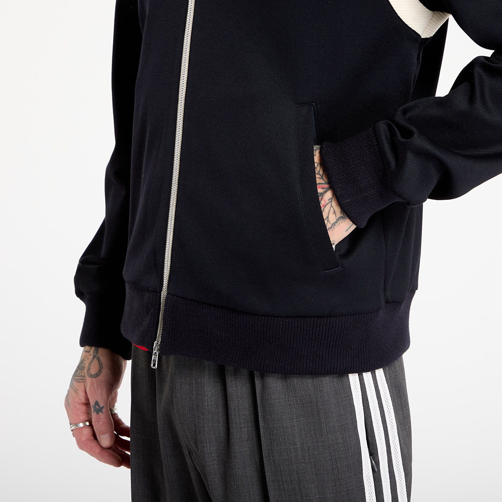 Чоловічі піджаки adidas x Wales Bonner Twill Track Top Night Navy/ Magic Beige/ Better Scarlet