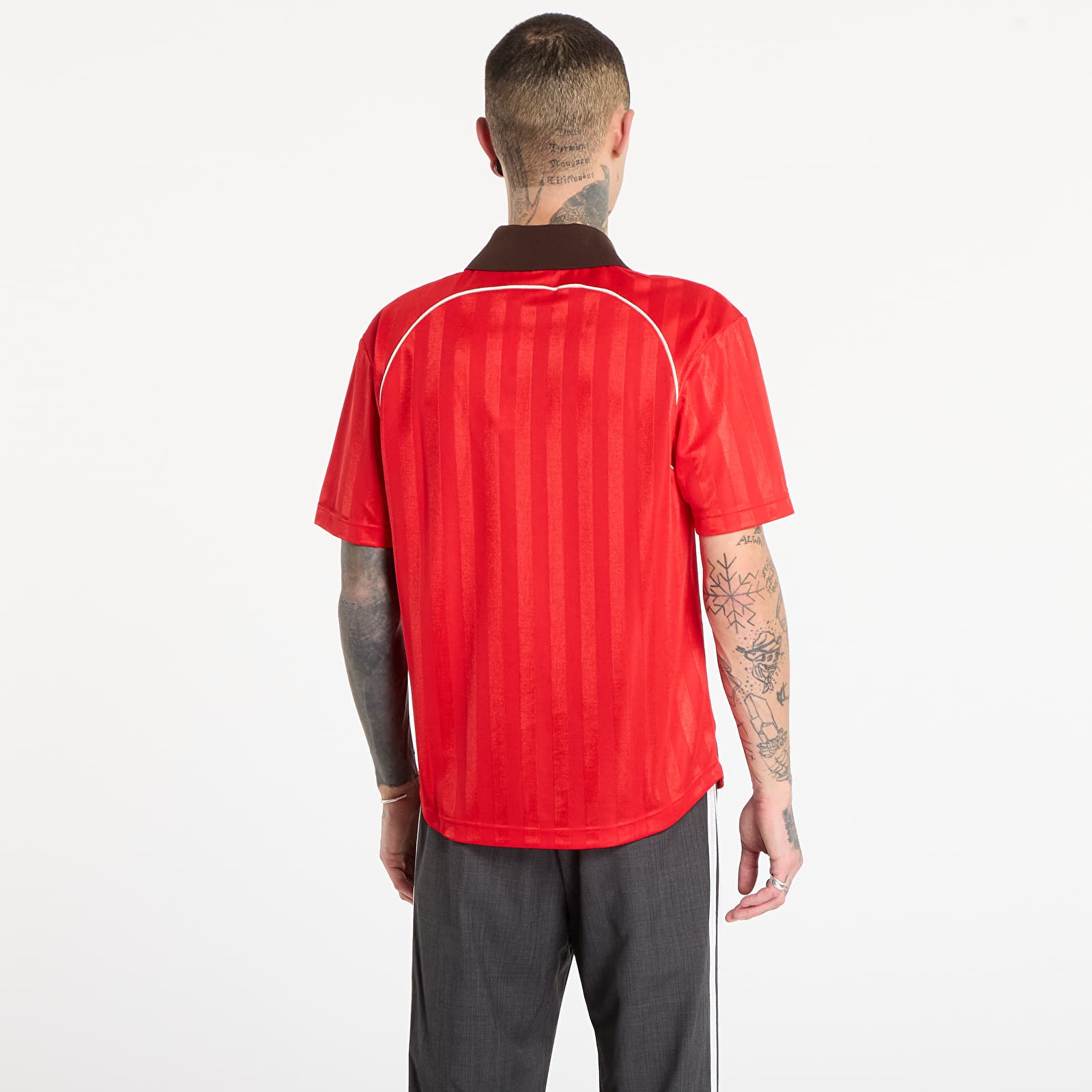 T-shirts adidas x Wales Bonner Football T-Shirt UNISEX Better Scarlet/ Green/ Better Scarlet