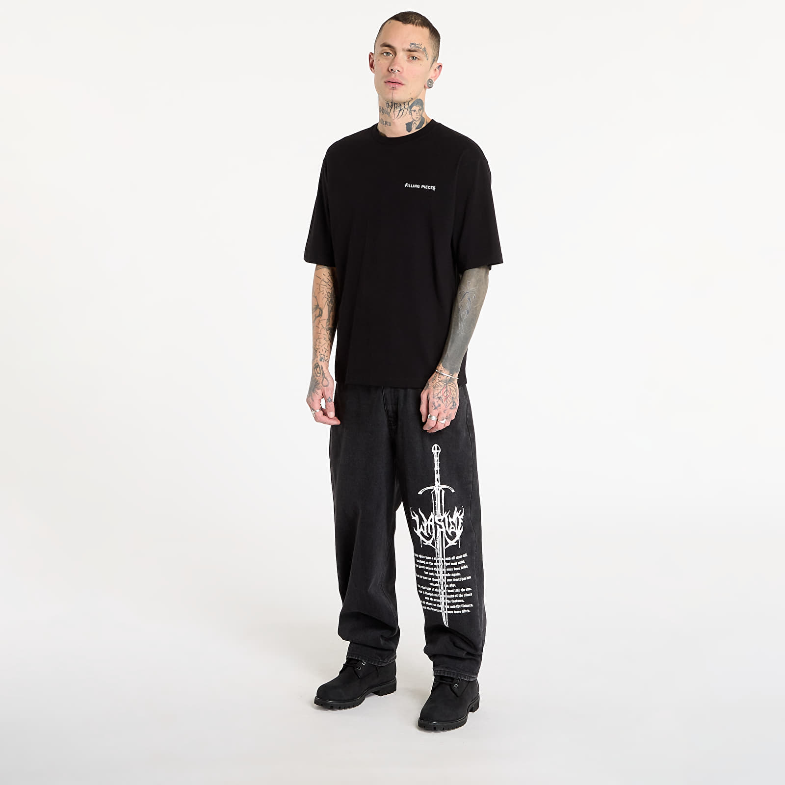 T-paidat Filling Pieces T-Shirt Boxy Black