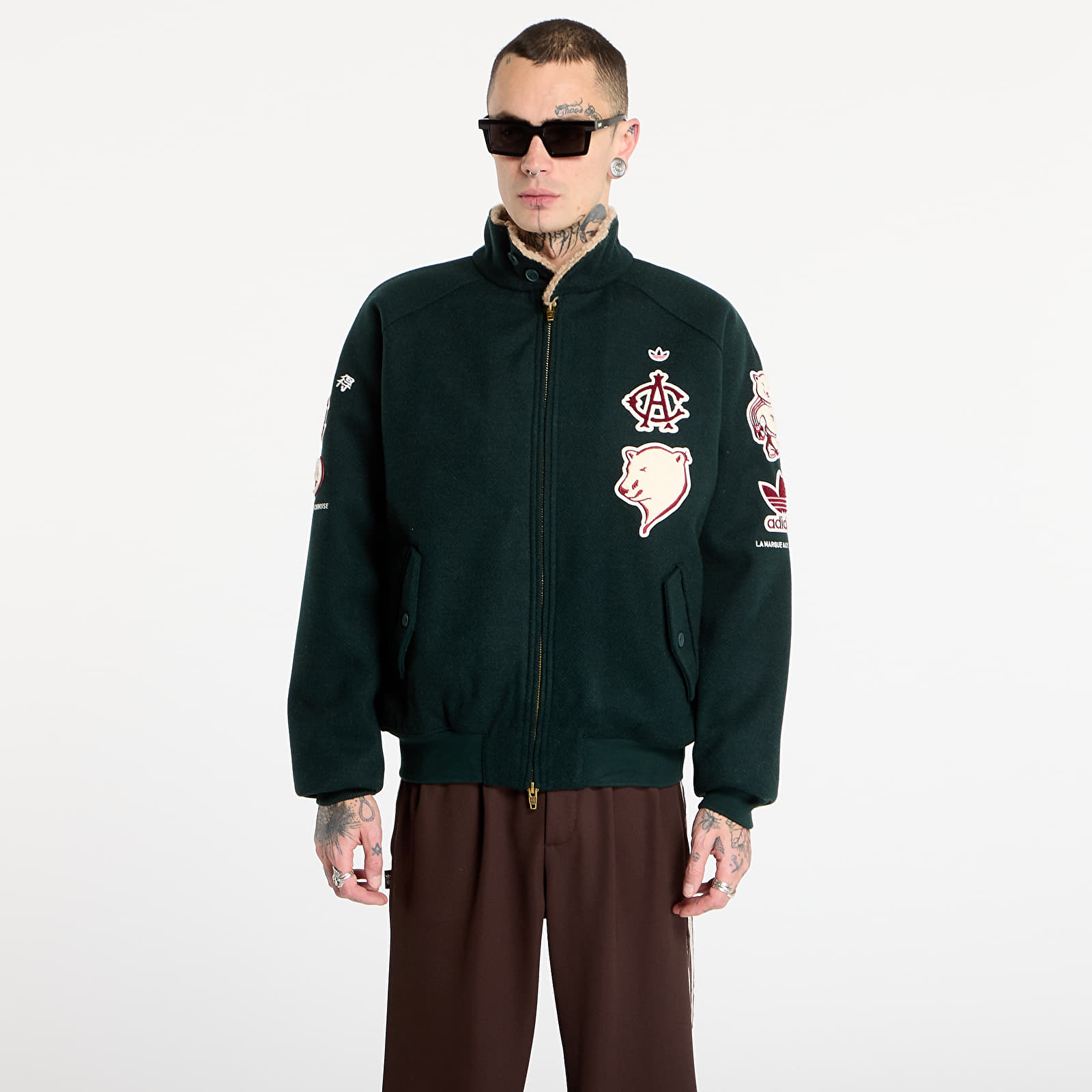 Pánské bundy adidas x Clot Patch Jacket UNISEX Green Night