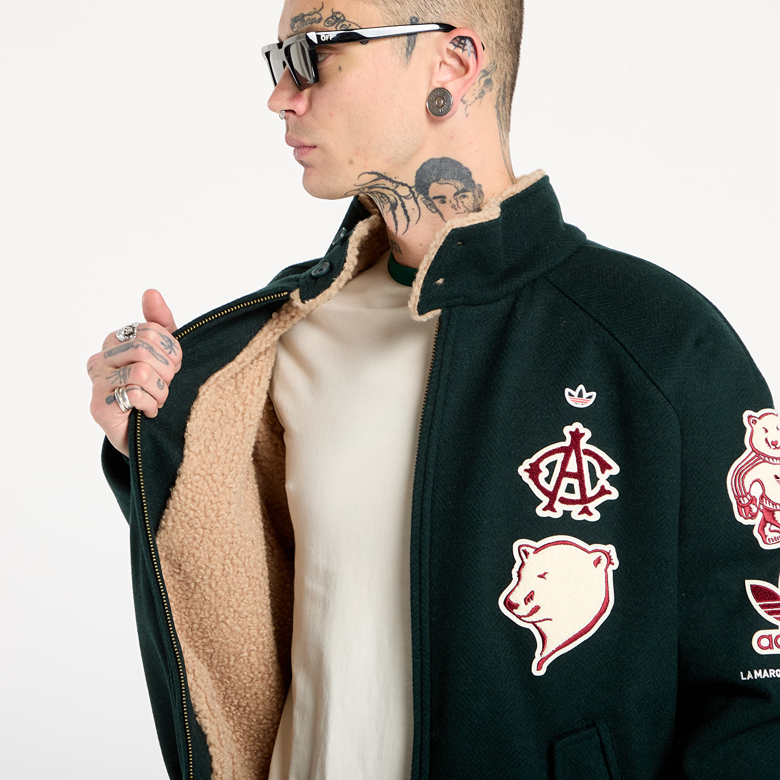 Pánské bundy adidas x Clot Patch Jacket UNISEX Green Night