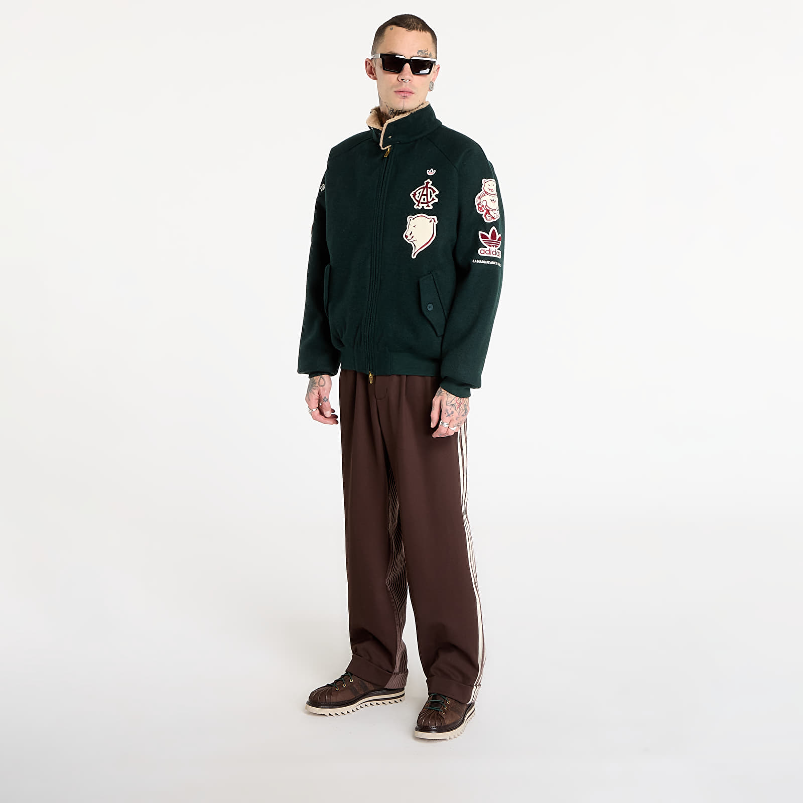 Pánské bundy adidas x Clot Patch Jacket UNISEX Green Night