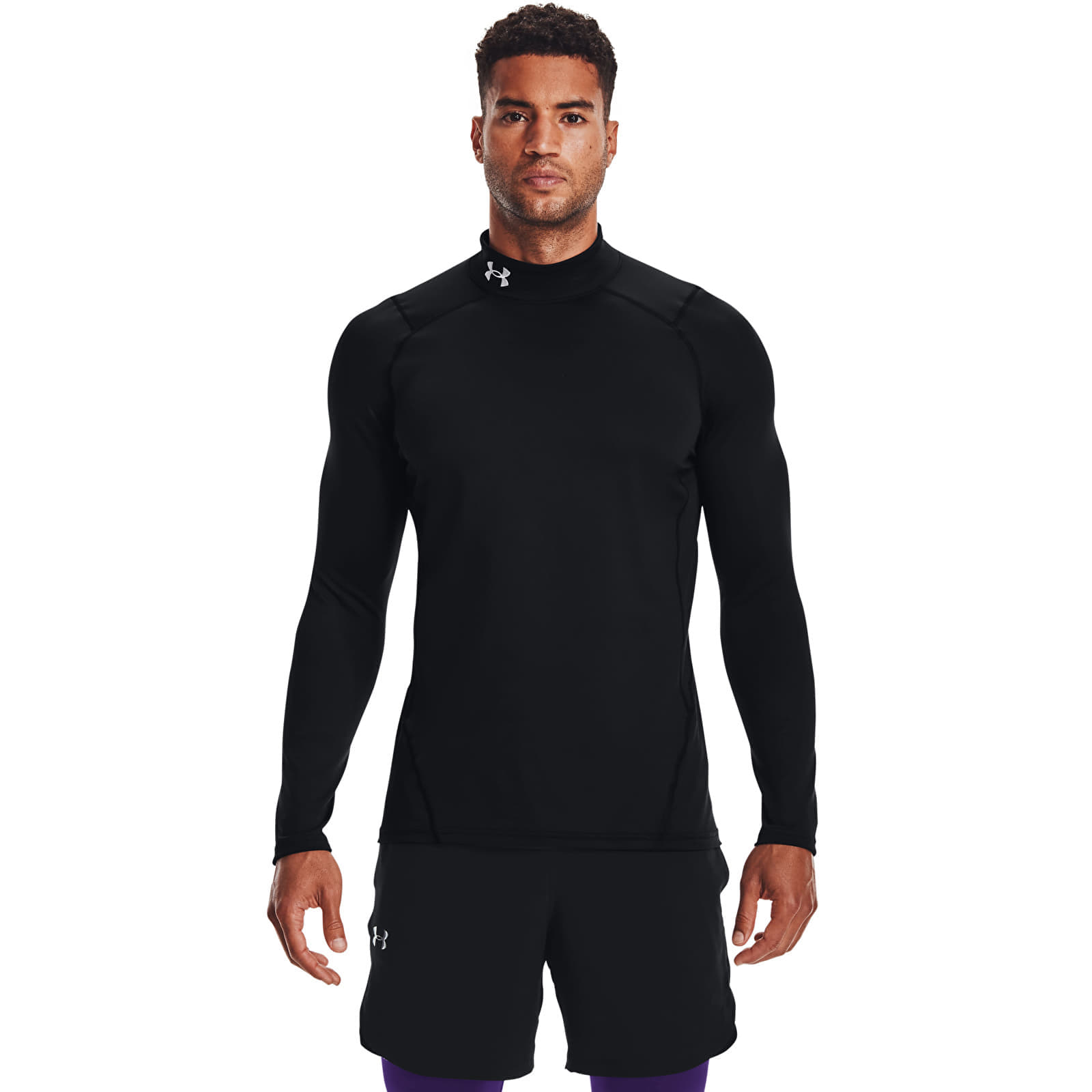 Tricou Under Armour Cg Armour Fitted Mock Black/ White XXL