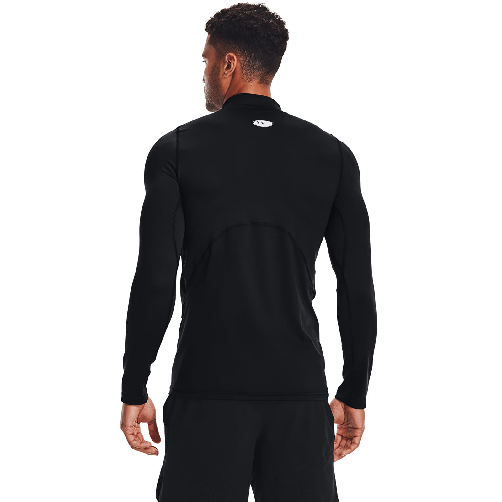   Μπλούζες Under Armour Cg Armour Fitted Mock Black/ White
