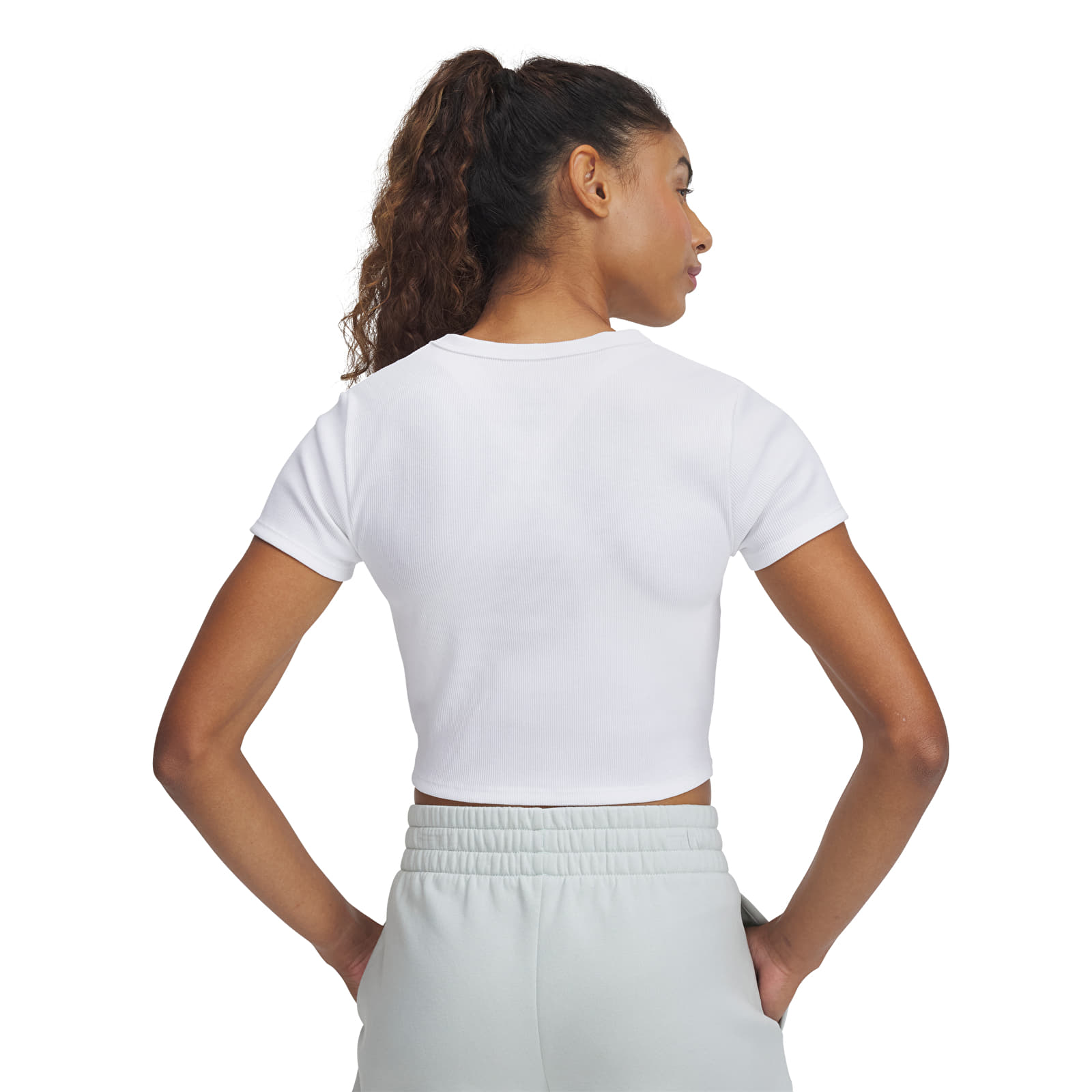 Damen T-Shirts  Under Armour Rival Rib Baby Tee White