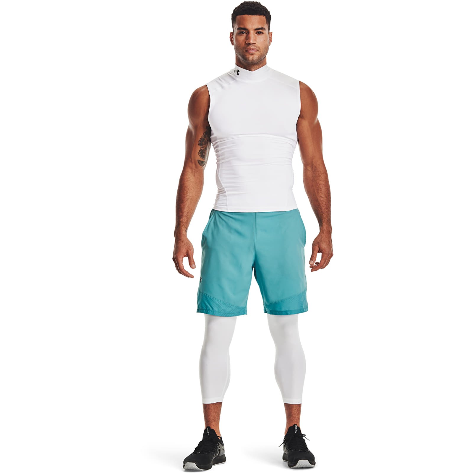 Men's tank tops Under Armour Hg Armour Comp Mock Sl White