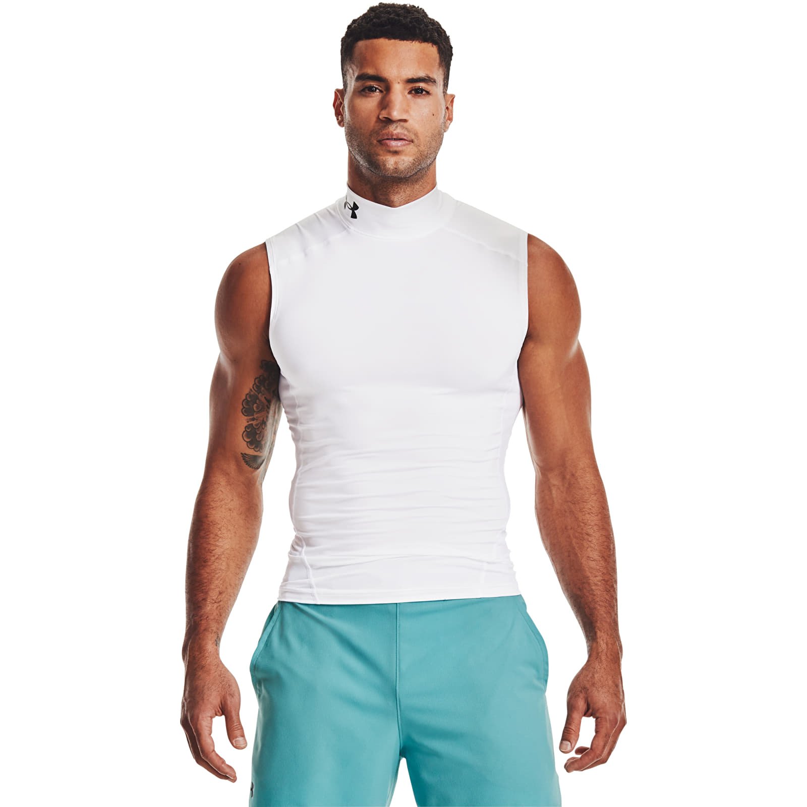 Men's tank tops Under Armour Hg Armour Comp Mock Sl White