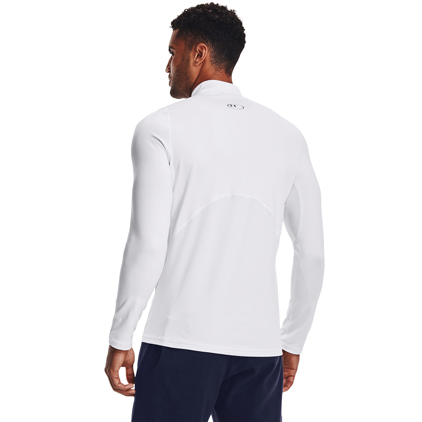 Pánské mikiny Under Armour Cg Armour Fitted Mock White