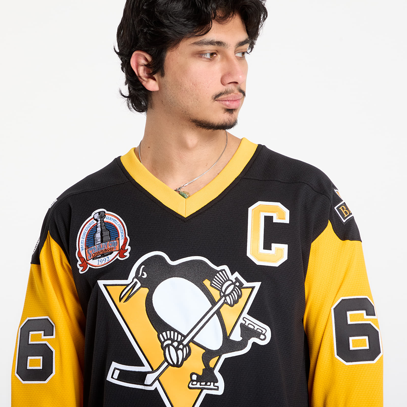 Trikots für Männer Mitchell & Ness NHL Dark Jersey Penguins 1991 Mario Lemieux Pittsburgh Penguins Black