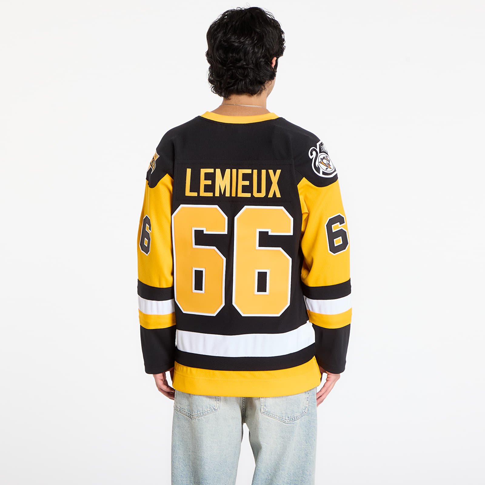Trikots für Männer Mitchell & Ness NHL Dark Jersey Penguins 1991 Mario Lemieux Pittsburgh Penguins Black