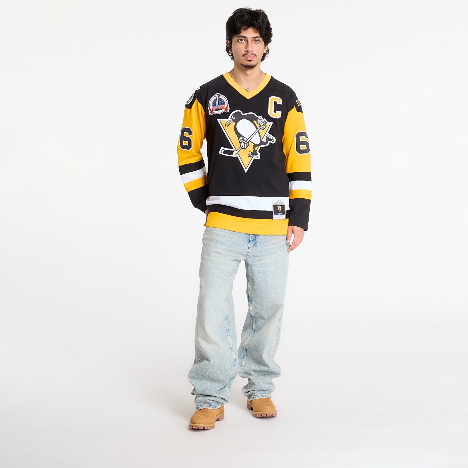 Trikots für Männer Mitchell & Ness NHL Dark Jersey Penguins 1991 Mario Lemieux Pittsburgh Penguins Black