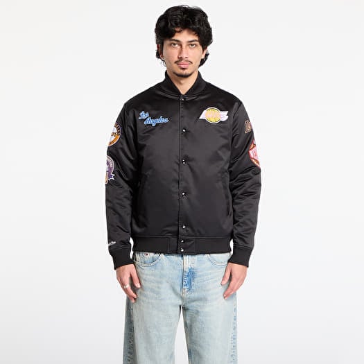 Jacke Mitchell & Ness NBA Blackout Heavyweight Satin Jacket Los Angeles Lakers Black